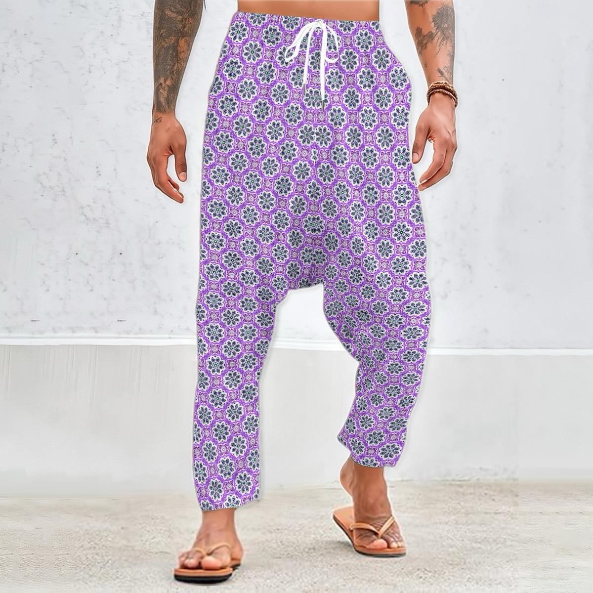 Purple - TurquoIse - Blue Velvet Harem Pants 237i
