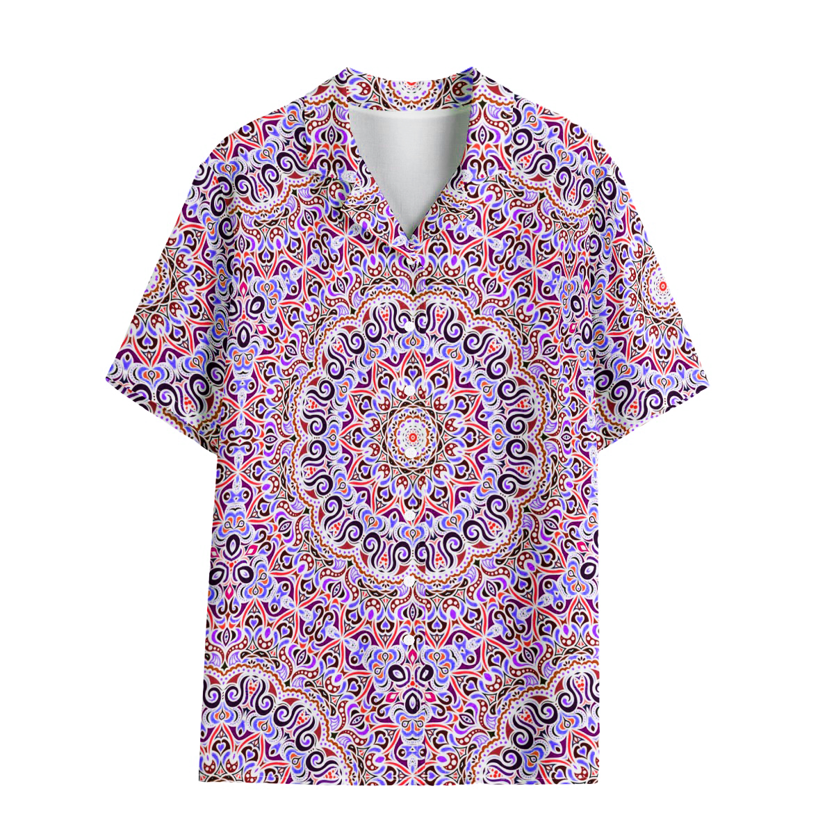 Purple - Blue - Red Rayon Shirt
