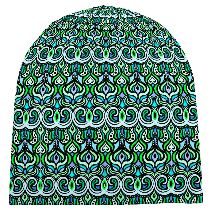 Turquoise - Green - Blue Velvet Hat