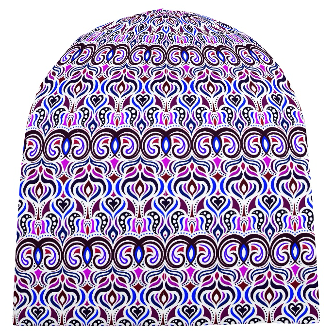 Blue - Purple - Red Velvet Hat