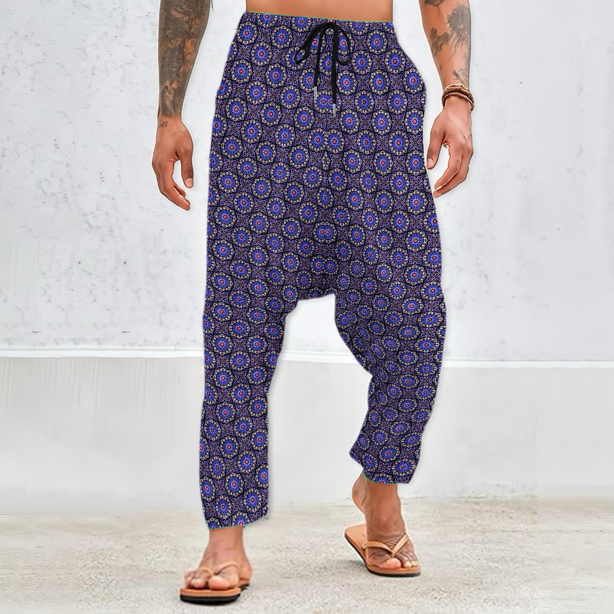 Blue - Pink - Purple Velvet Harem Pants 216
