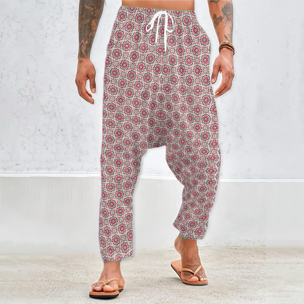Red - Green Velvet Harem Pants 216i