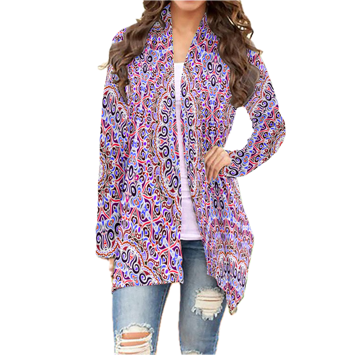 Purple - Blue - Red Cardigan