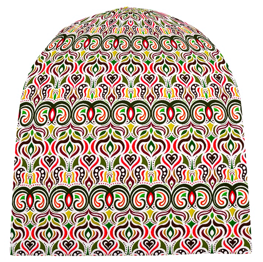 Green - Yellow - Red Velvet Hat