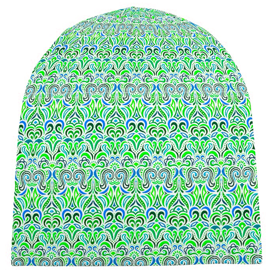 Green - Blue Velvet Hat