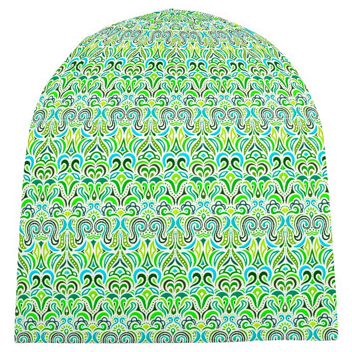 Green - Turquoise - Blue Velvet Hat