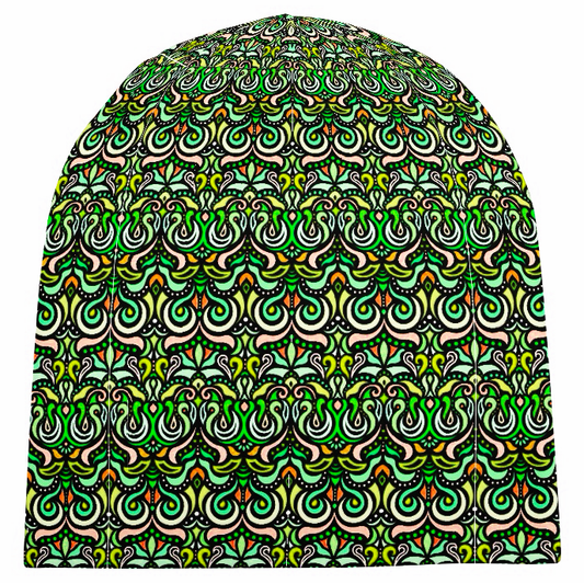 Green - Yellow - Orange Velvet Hat
